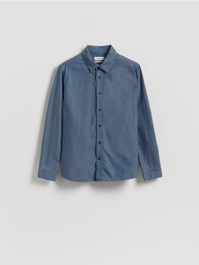 Reserved - Jeansowa koszula regular fit - niebieski