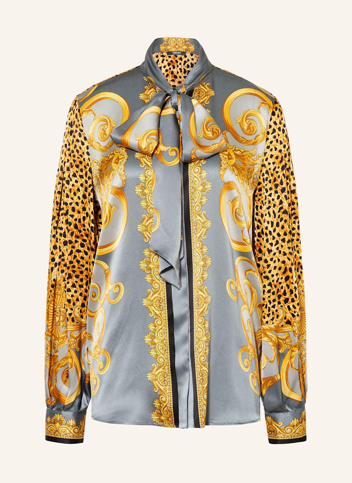 Versace Bluzka Z Wiązaniem Pod Szyją Z Jedwabiu gelb