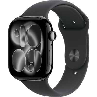 Apple Watch 11 GPS 46mm z aluminium onyks pasek sportowy S/M Czarny