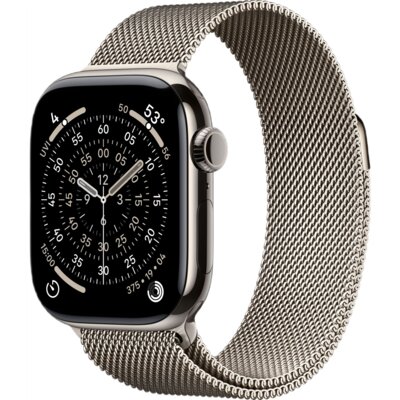 Apple Watch 11 GPS + Cellular 42mm koperta z tytanu Naturalny bransoleta mediolańska Naturalny