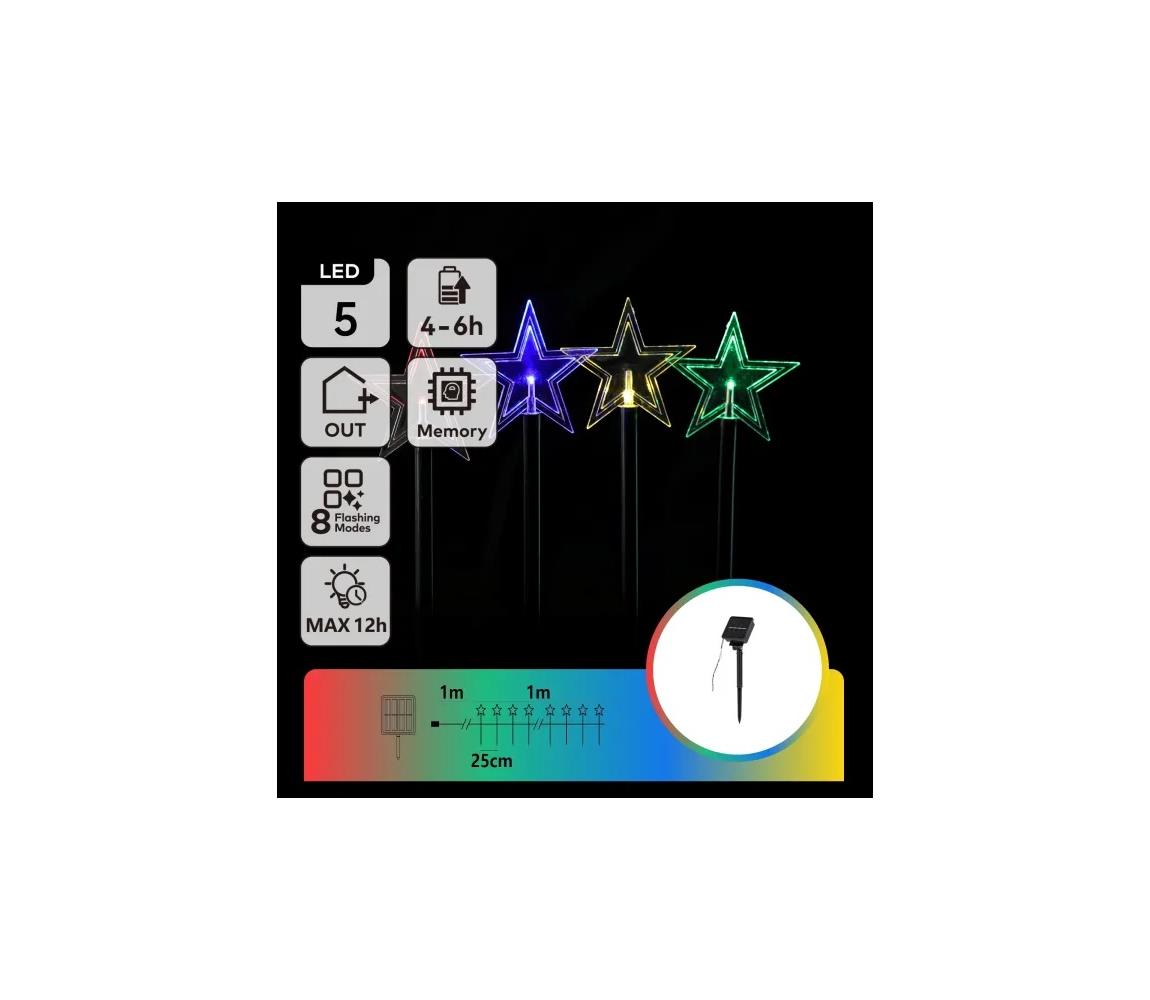 Aigostar - LED RGBY Solarna lampka świąteczna LED/1,2V/8 funkcji