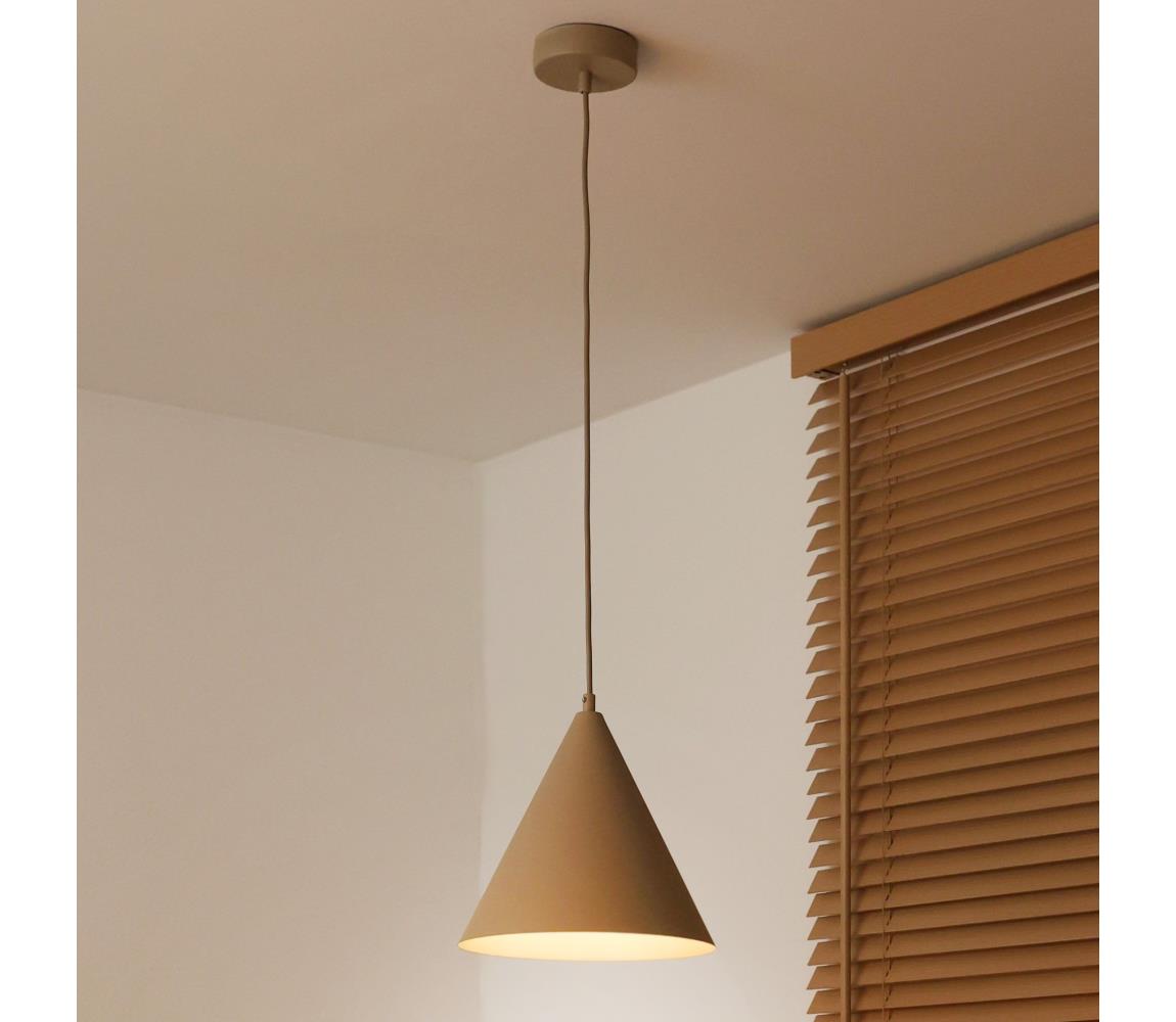 Duolla - Lampa wisząca na lince IRONLINE 1xG9/3W/230V Ø 25 cm beżowa