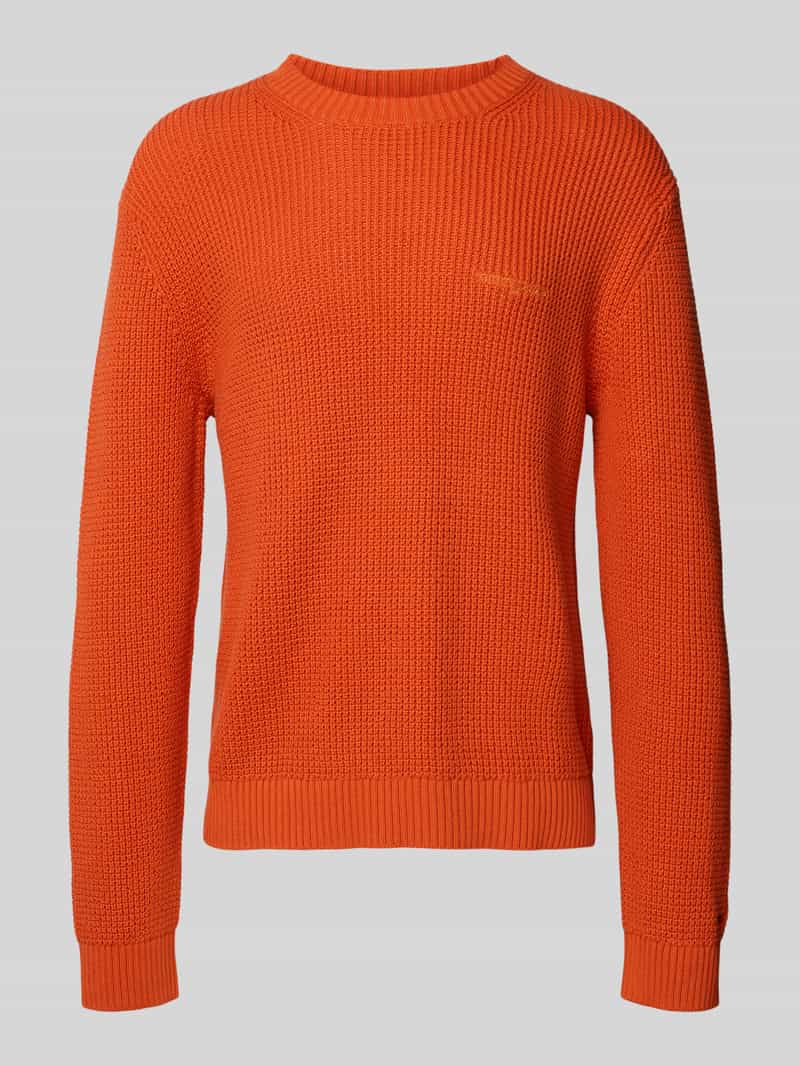 Sweter z dzianiny o kroju regular fit z czystej bawełny