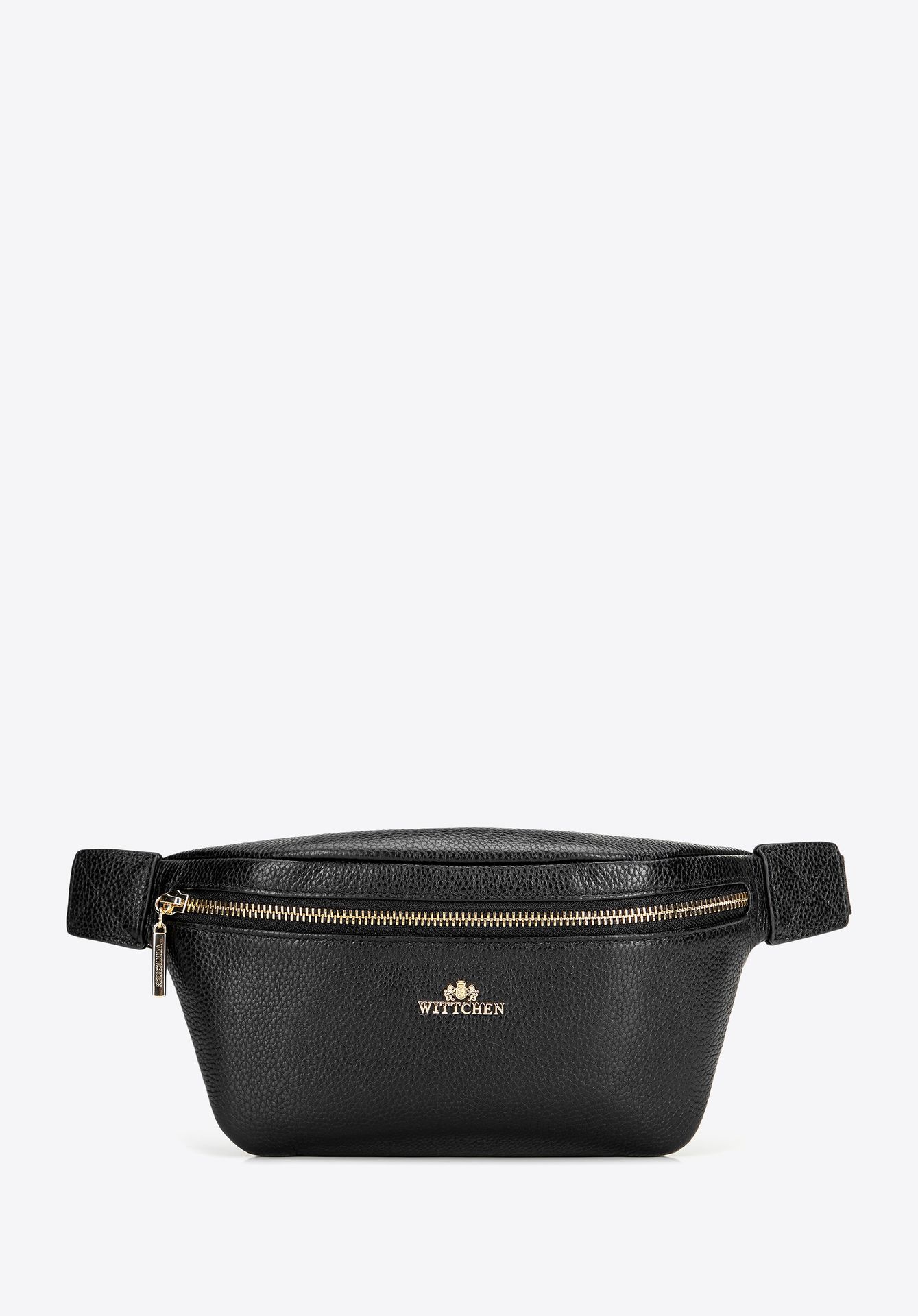 Damska nerka ze skóry naturalnej o fakturze groszkowej czarno - złota