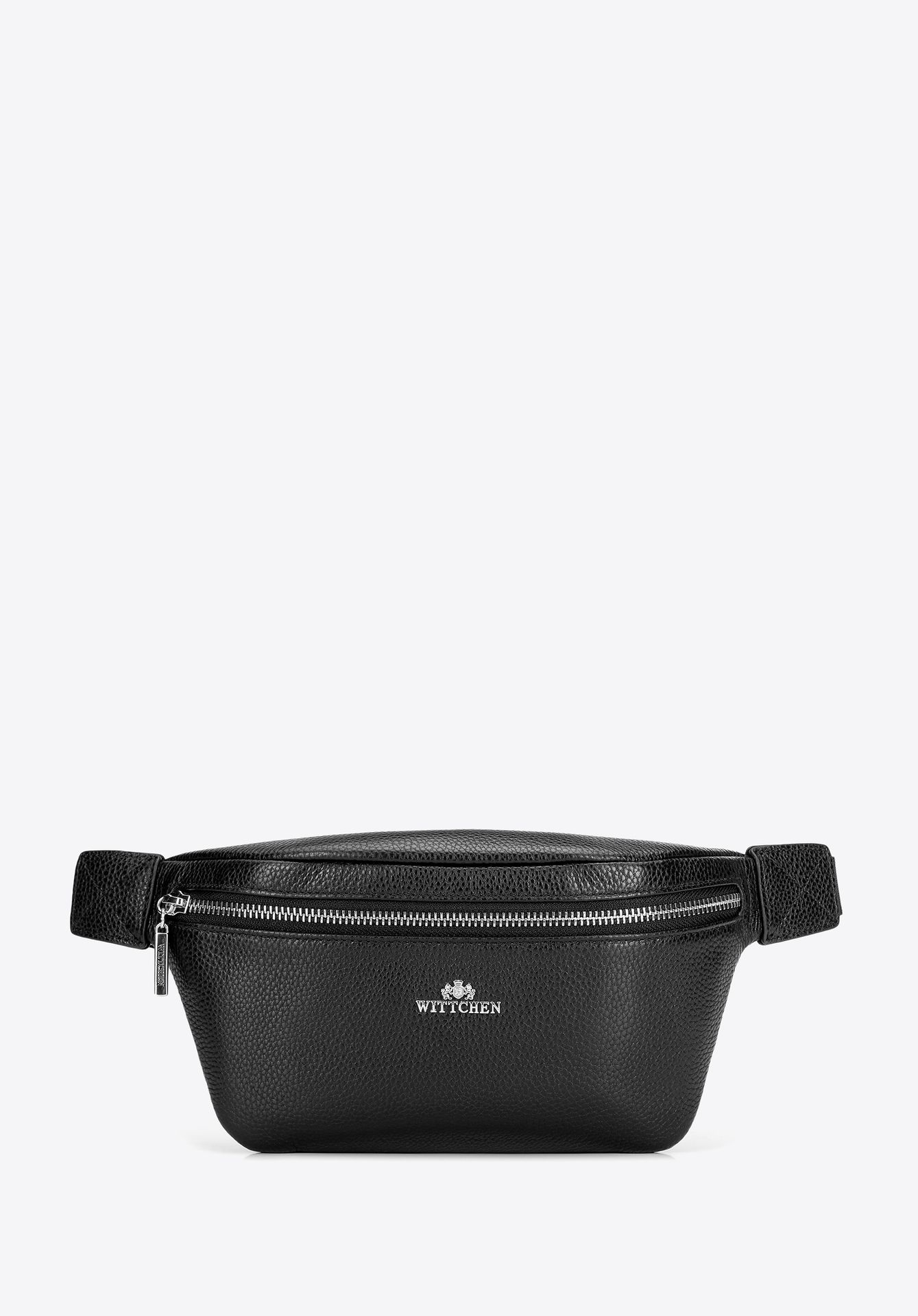 Damska nerka ze skóry naturalnej o fakturze groszkowej czarno - srebrna