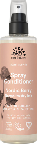 Regenerująca odżywka do włosów w sprayu NORDYCKA MALINA 250ml Urtekram