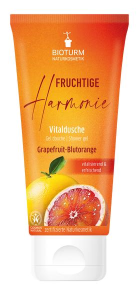 Rewitalizujący żel pod prysznic GRAPEFRUIT + CZERWONA POMARAŃCZA 200ml Bioturm