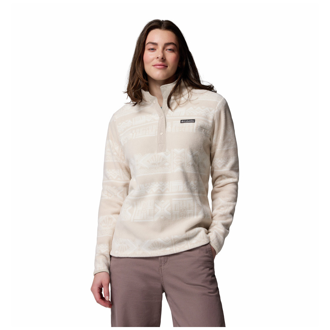 Bluza damska Columbia Benton Springs™ Printed Half Snap Rozmiar: L / Kolor: beżowy