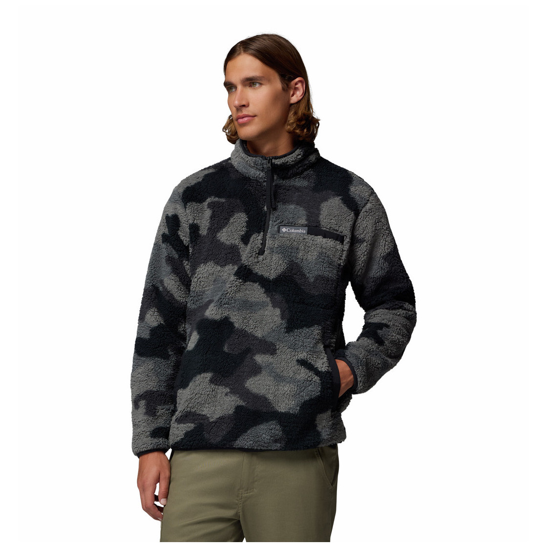 Męski sweter Columbia Rugged Ridge™ High Pile Half Zip Rozmiar: L / Kolor: czarny