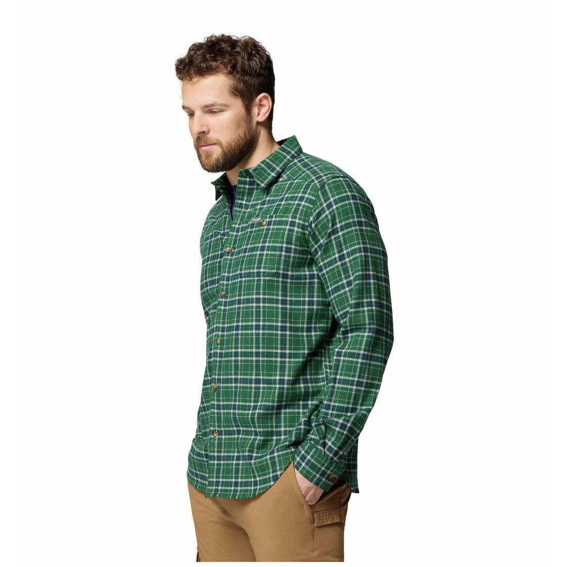Koszula męska Columbia Cornell Woods™ Flannel Long Sleeve Shirt Rozmiar: XL / Kolor: zielony
