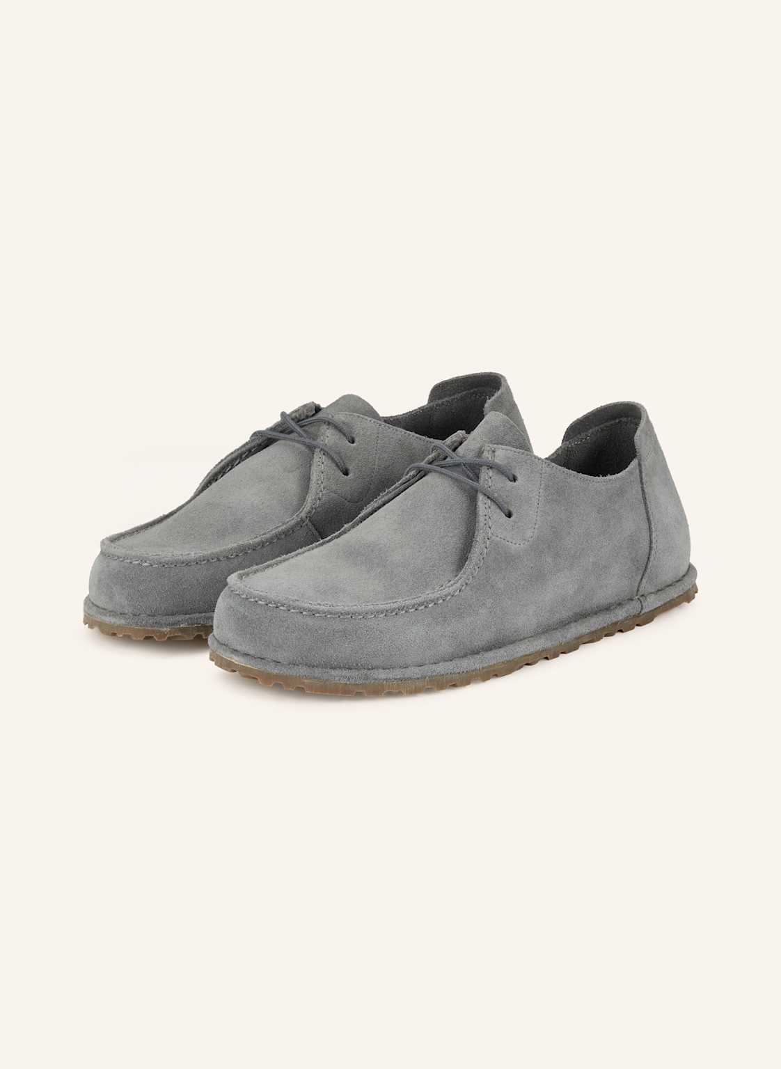 Birkenstock Botki Zamszowe Utti Lace grau