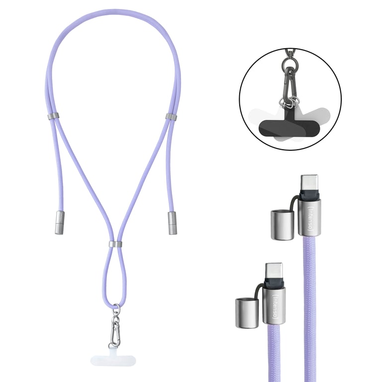 Intenso Handykette als Lade- + Datenkabel USB-C bis 1,65m lila kabel USB USB C Fioletowy 7991003