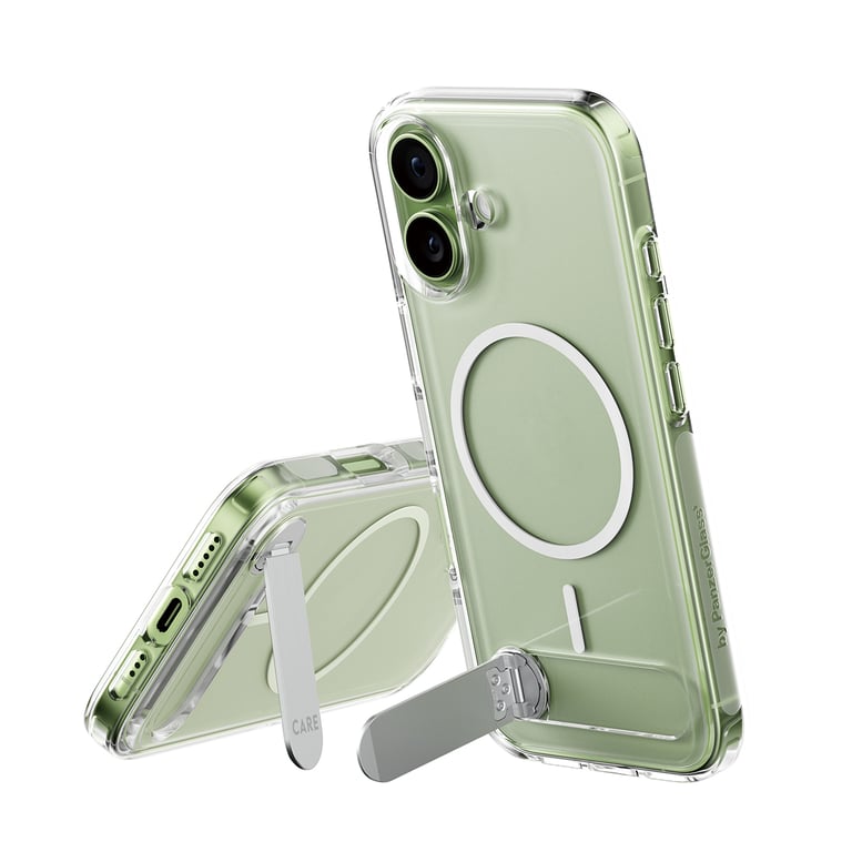 PanzerGlass CARE by ® Feature Case Transparent w. Kickstand & MagSafe iPhone 17 pokrowiec na telefon komórkowy Przezroczysty