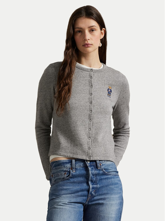 Polo Ralph Lauren Kardigan 211955298003 Szary Slim Fit