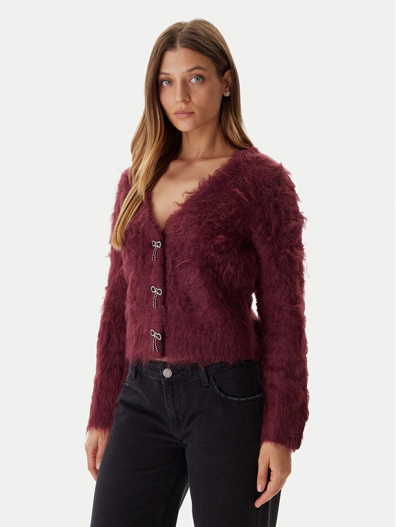 Guess Kardigan W5BR91 Z3JI2 Bordowy Relaxed Fit