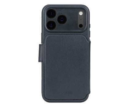 Decoded Leather Detachable Wallet, iPhone 17 Pro, Navy Shadow