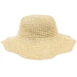 Kapelusz damski pleciony miękki do walizki KAP-PA-2 beżowy