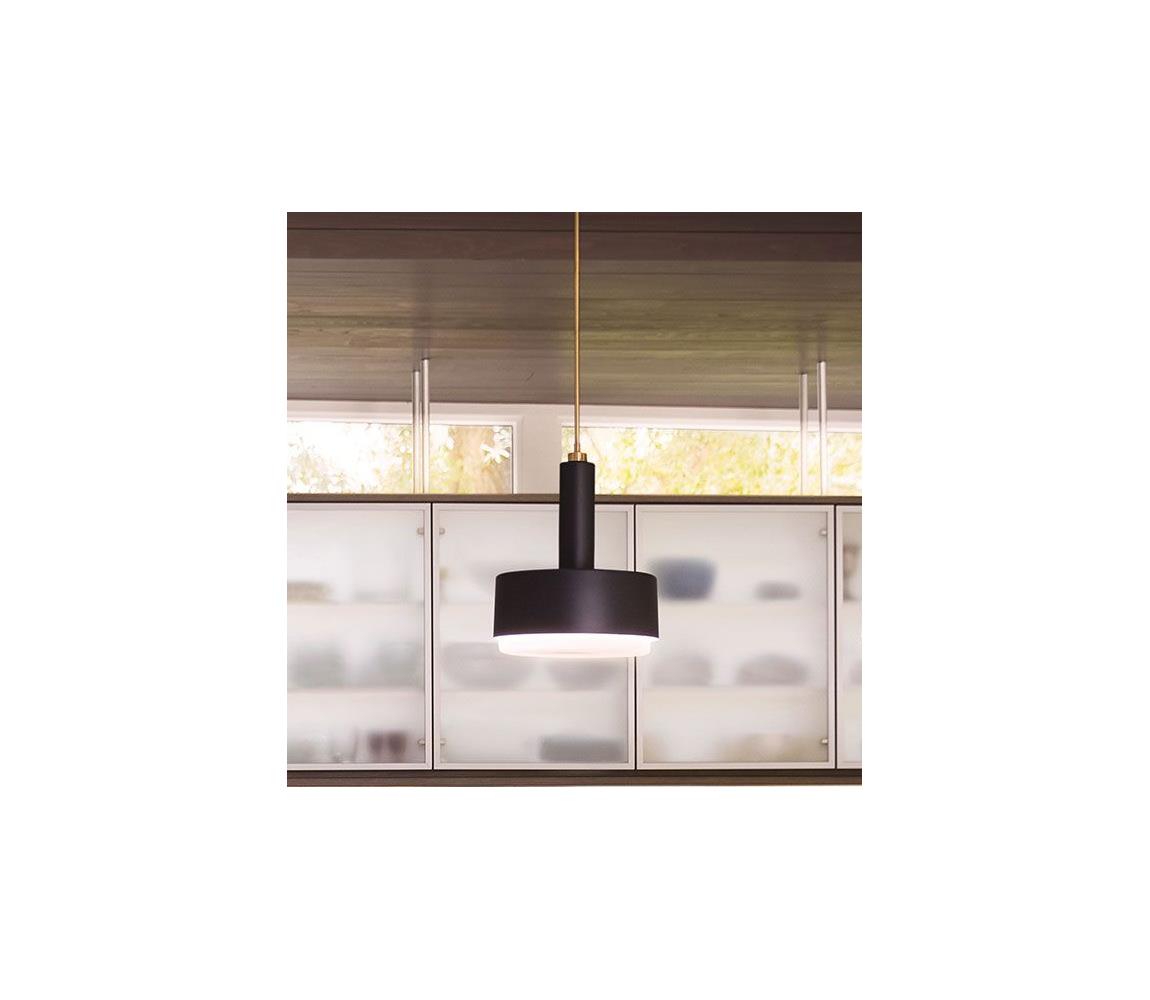 Hinkley HK-CEDRIC-P-M-BK-Żyrandol na pręcie CEDRIC, 2xE27/60W/230V, śr. 33 cm, złoty/czarny