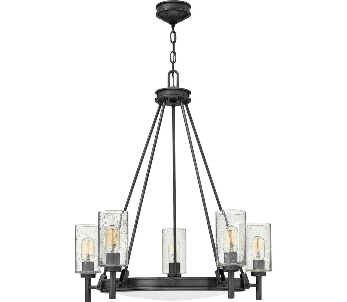 Hinkley HK-COLLIER5-BX - Żyrandol na łańcuchu COLLIER 5xE27/40W/230V śr. 68,5 cm
