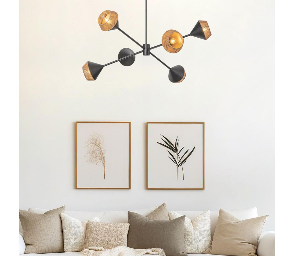 Alora Mood ALM-DAPHNE6-MB - Żyrandol na pręcie DAPHNE 6xE14/40W/230V