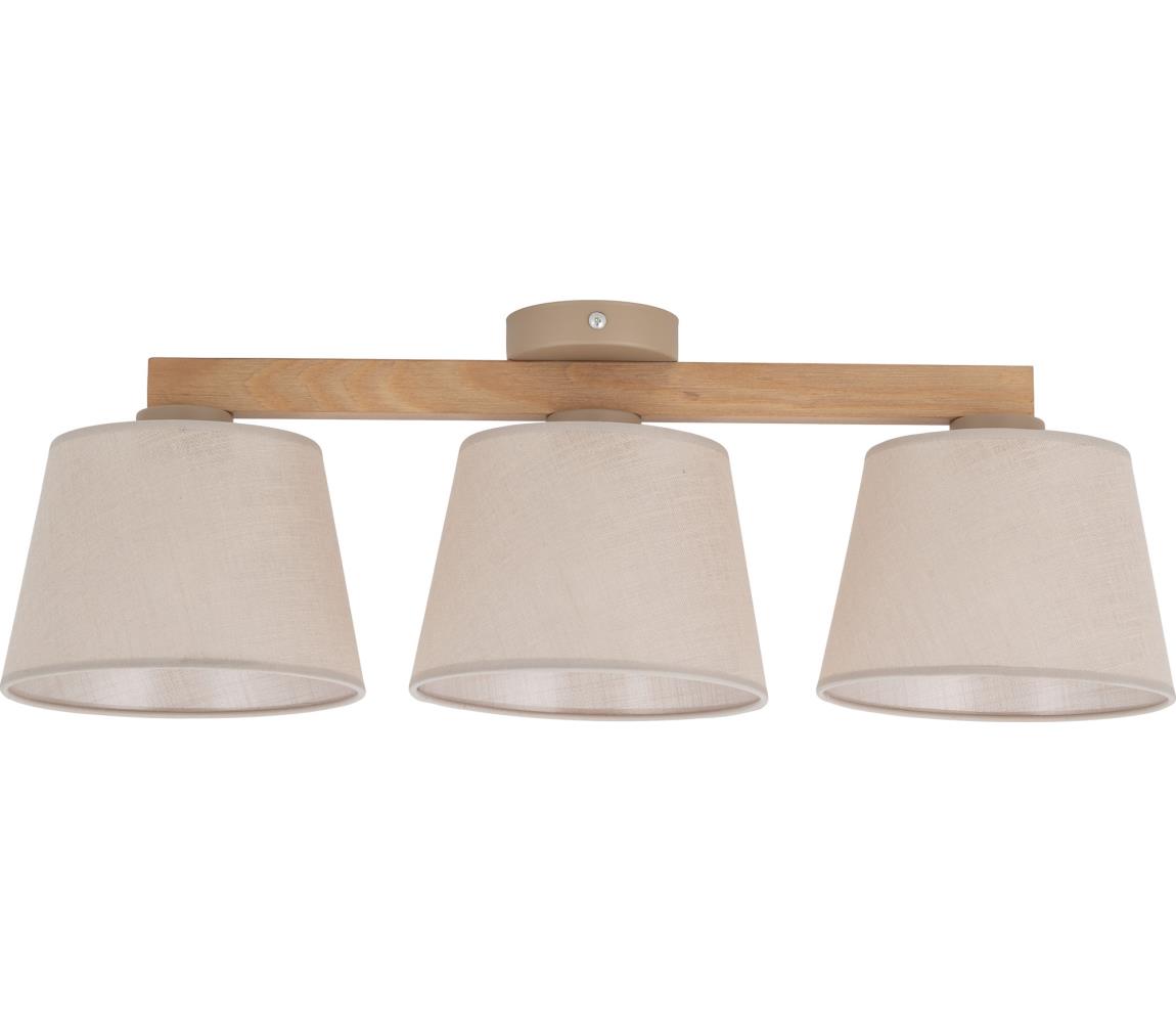 Brilagi - Przysufitowy żyrandol LATTE SABIA 3xE27/60W/230V sosna/beżowy