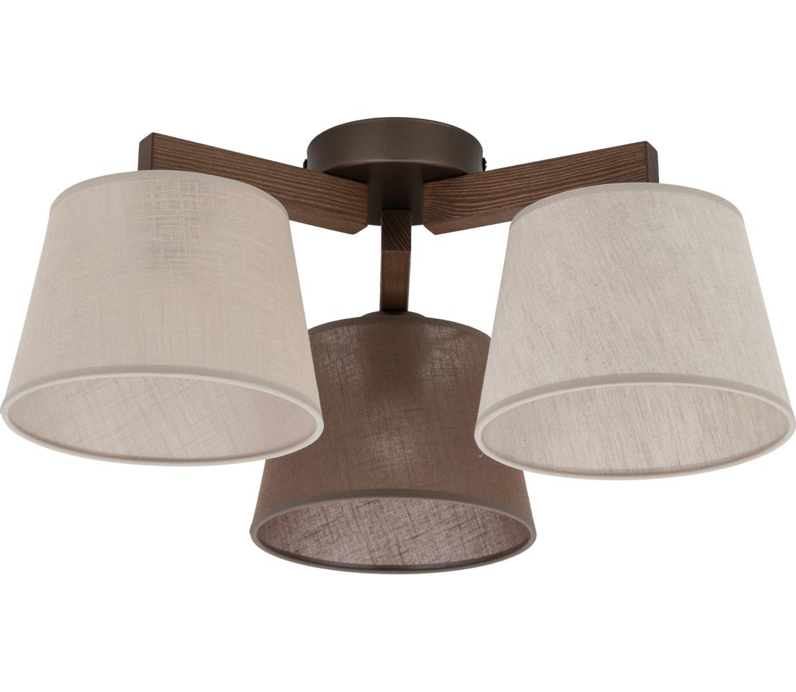 Brilagi - Przysufitowy żyrandol LATTE 3xE27/60W/230V sosna/mix