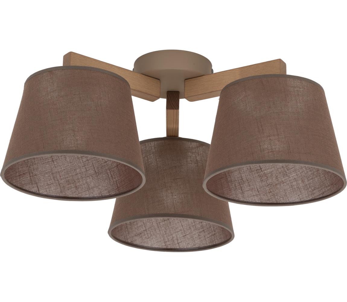 Brilagi - Przysufitowy żyrandol LATTE SABIA 3xE27/60W/230V sosna/brązowy