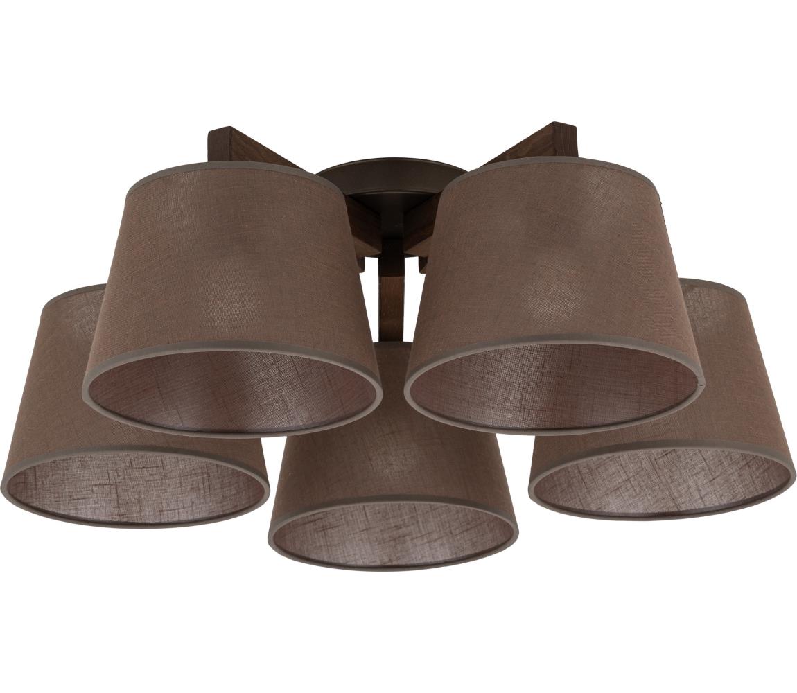 Brilagi - Przysufitowy żyrandol LATTE 5xE27/60W/230V sosna/brązowy