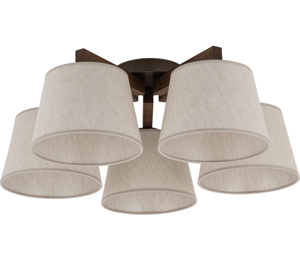 Brilagi - Przysufitowy żyrandol LATTE 5xE27/60W/230V sosna/kremowy