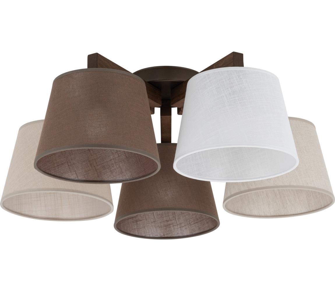 Brilagi - Przysufitowy żyrandol LATTE 5xE27/60W/230V sosna/mix