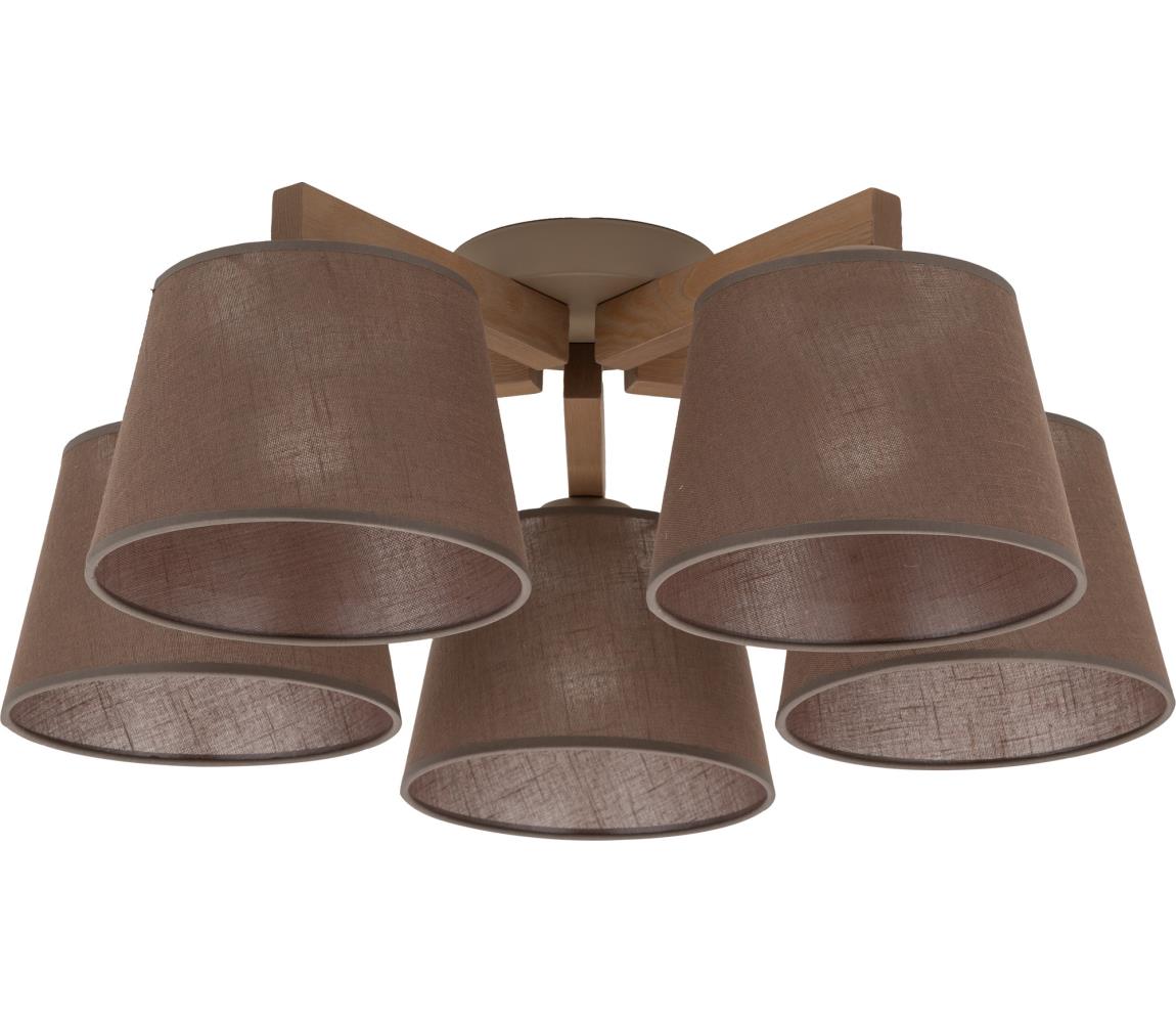 Brilagi - Przysufitowy żyrandol LATTE SABIA 5xE27/60W/230V sosna/brązowy