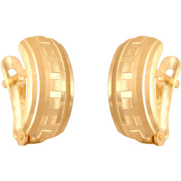 Złote kolczyki 585 zatrzaskowe PREZENT GRAWER