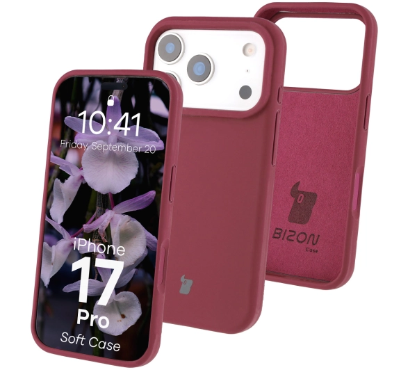 Bizon Silikonowe Soft do Apple iPhone 17 Pro Śliwkowy