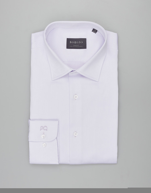 Koszula manziana 00600 długi rękaw fiolet slim fit