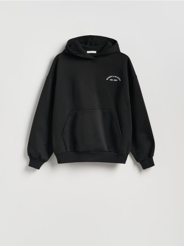 Reserved - Bluza oversize z kapturem - czarny
