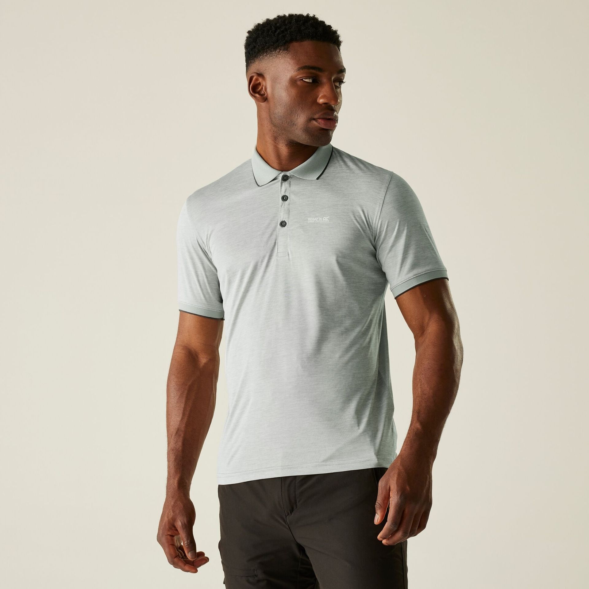 Regatta Męska koszulka polo Remex II Srebrnoszary, Rozmiar: S