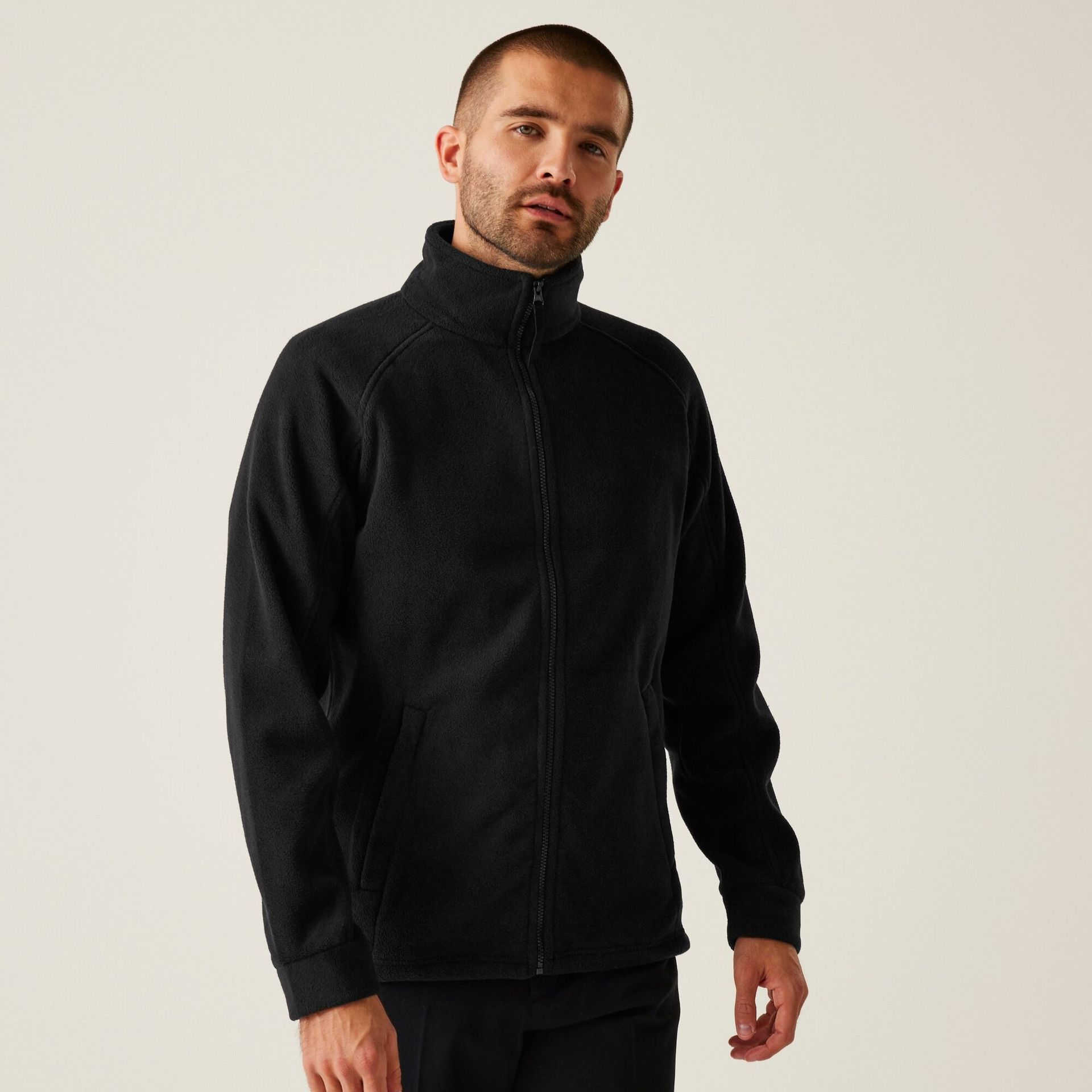 Regatta Professional Męski polar z suwakiem Thor III Czarny, Rozmiar: 6XL
