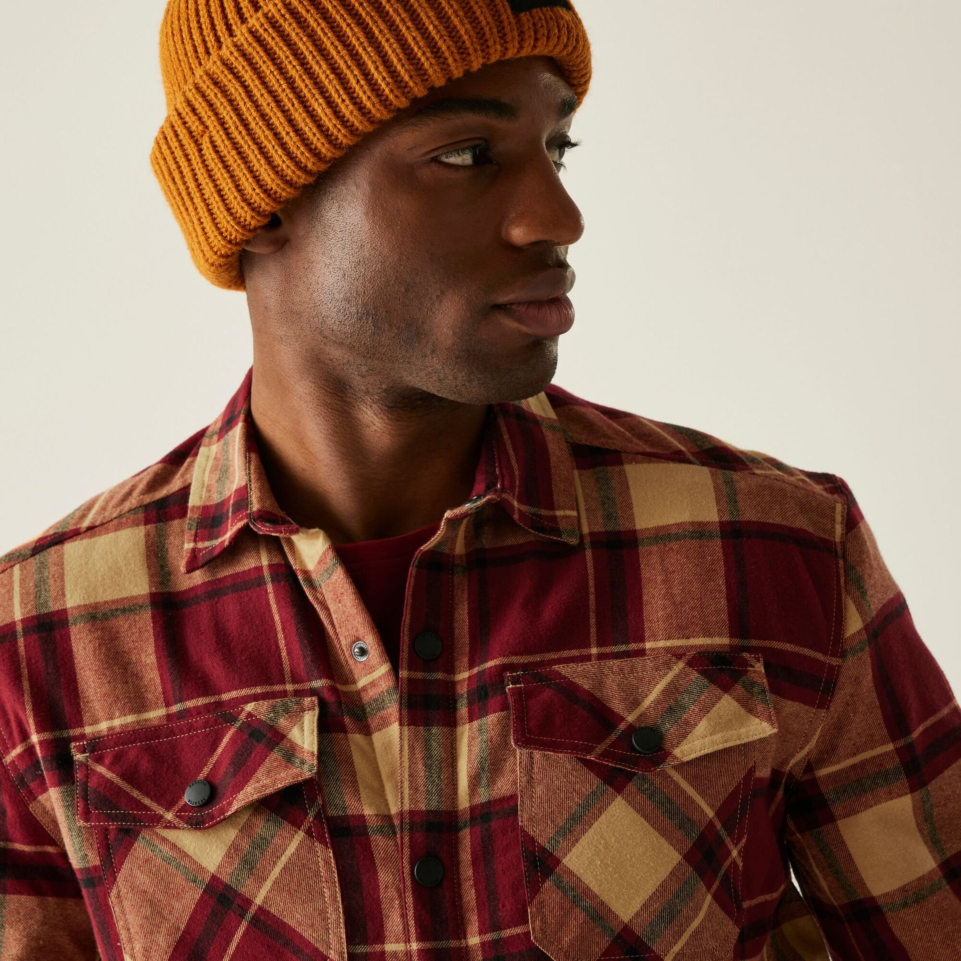 Regatta Koszula męska Spennith Shacket Burgundowy, Cotton, Rozmiar: 2XL