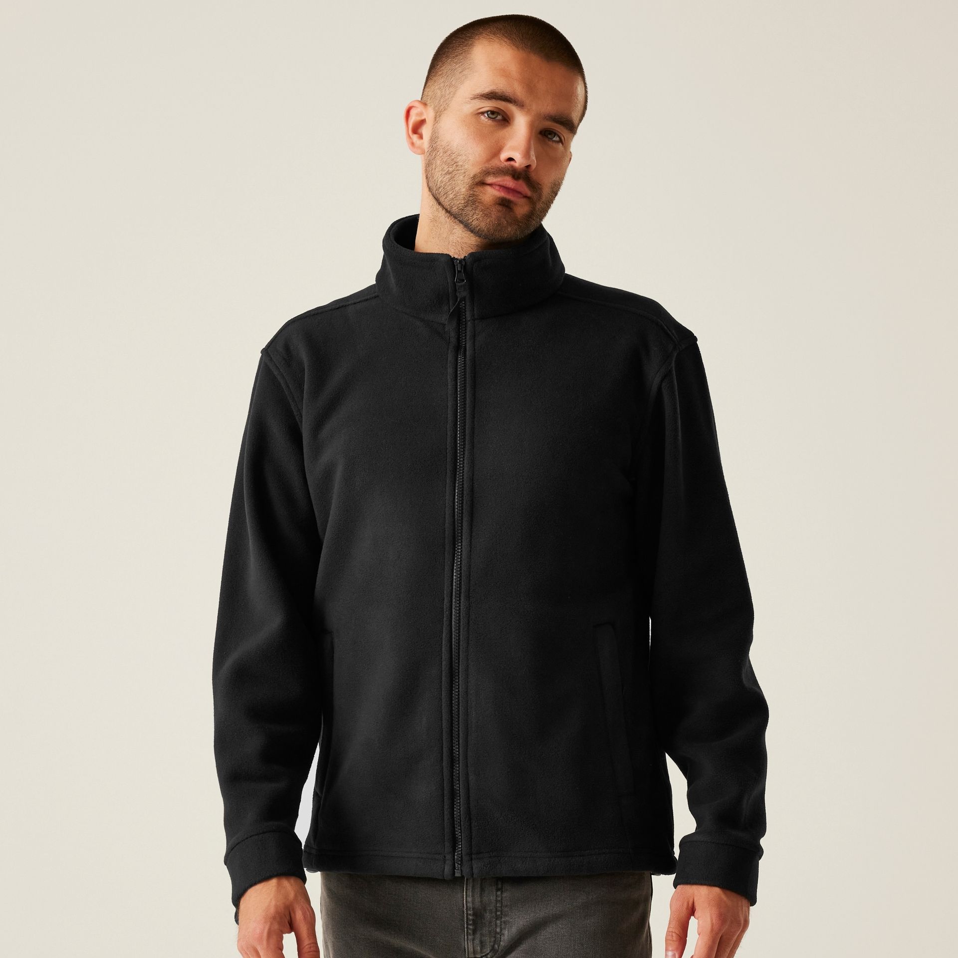 Regatta Professional Męski polar z suwakiem Thor 3 Czarny, Rozmiar: 4XL