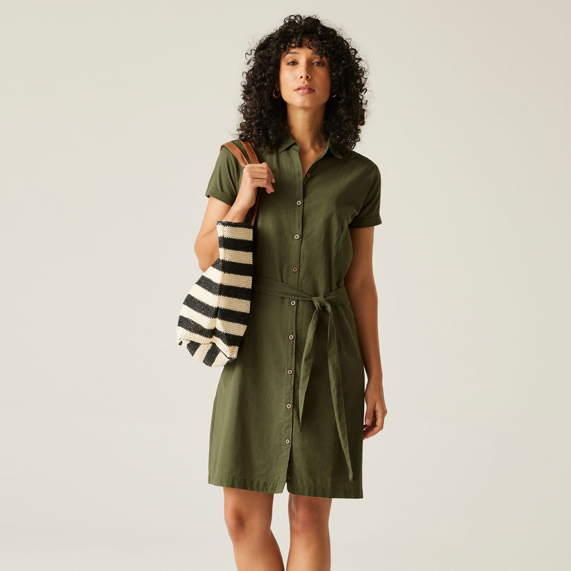 Regatta Damska sukienka Rema Zielony, Cotton, Rozmiar: 46