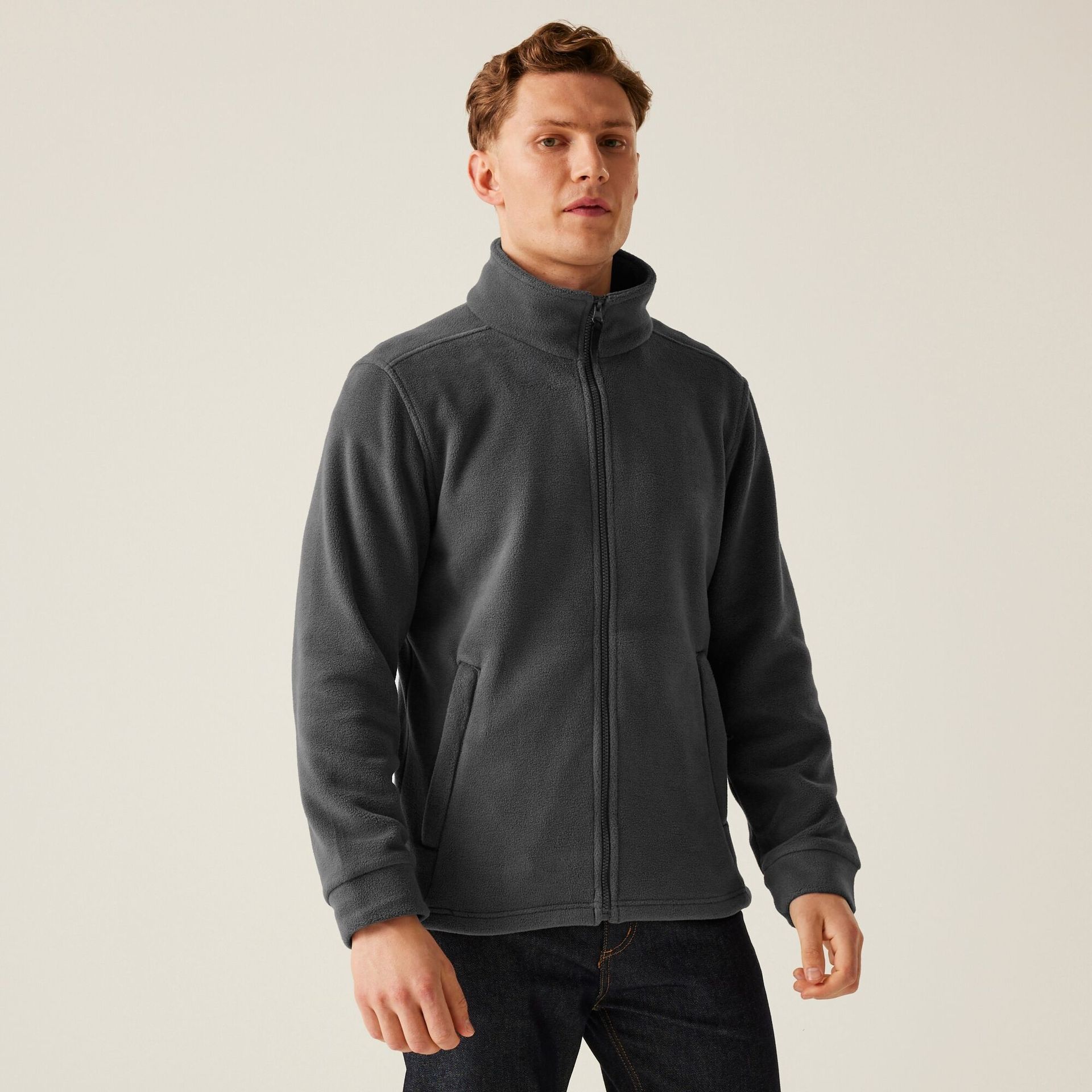 Regatta Professional Męski polar z suwakiem Classic Szary, Rozmiar: 4XL