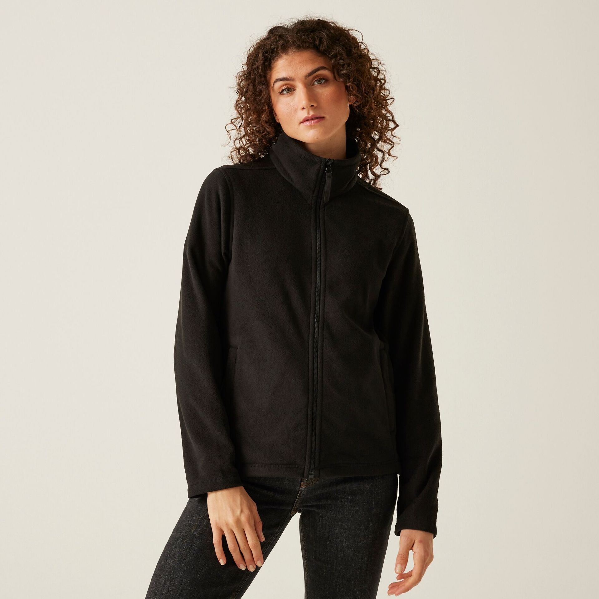 Regatta Professional Damski polar z suwakiem Micro Czarny, Rozmiar: 46