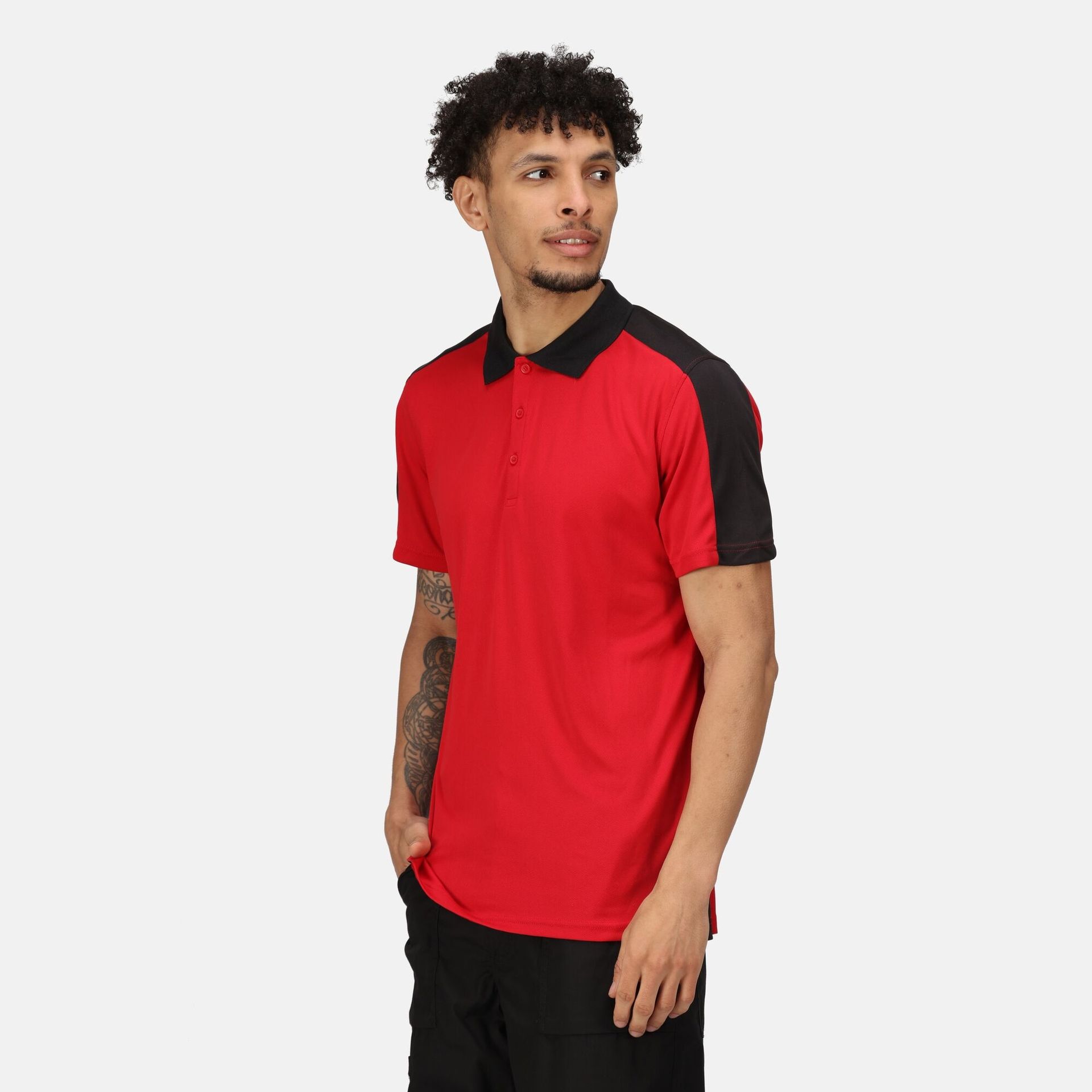 Regatta Professional Męska koszulka polo Contrast Czerwono-czarny, Rozmiar: 4XL