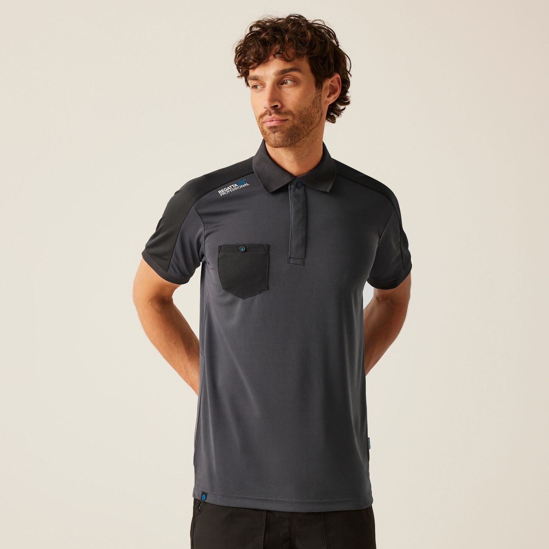 Męska koszulka polo Offensive Regatta Professional Szary, Rozmiar: 3XL