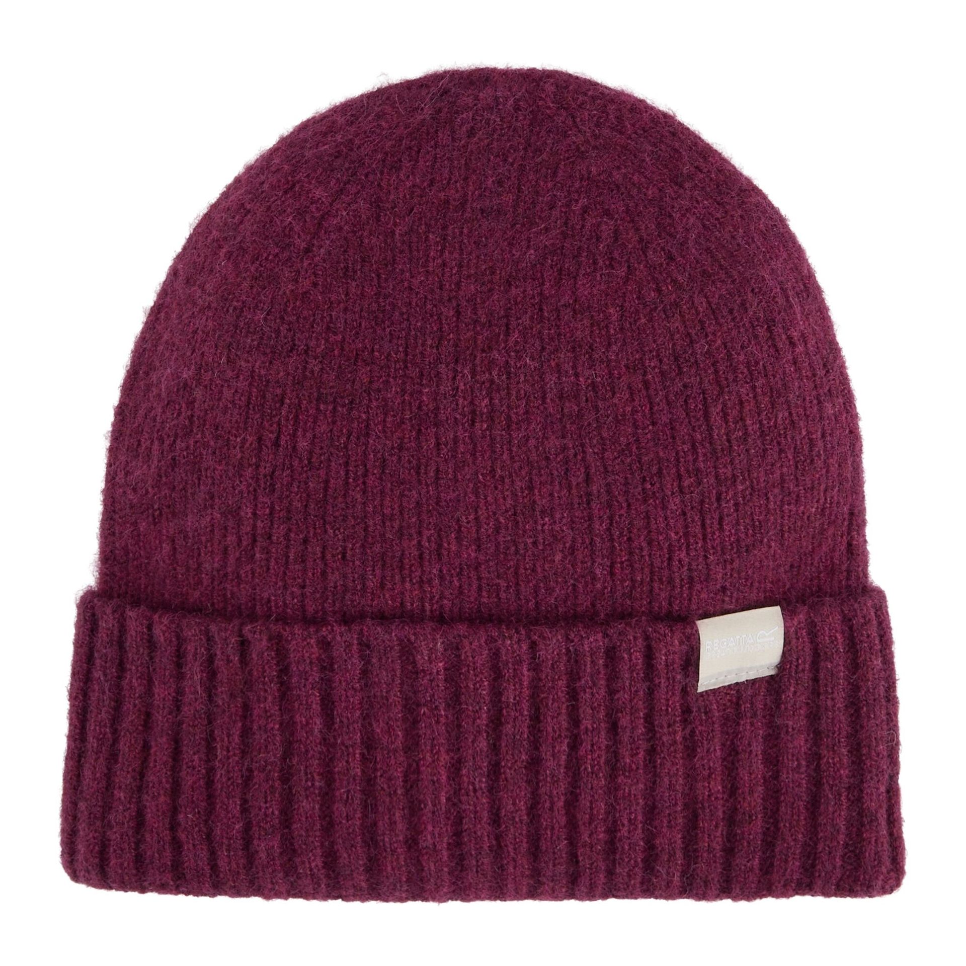 Regatta Czapka damska zimowa Ribbed Basic Burgundowy