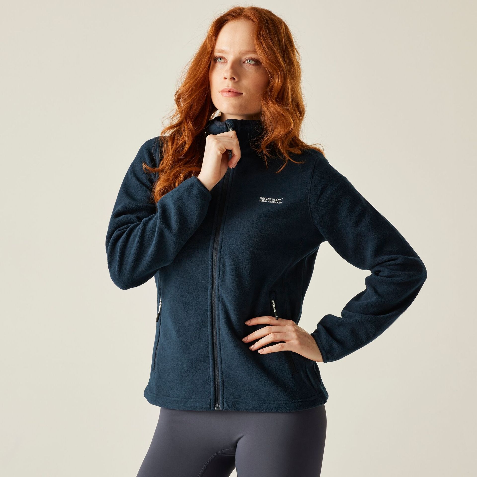 Regatta Polar damski rozsuwany Floreo IV Granatowy, Rozmiar: 52