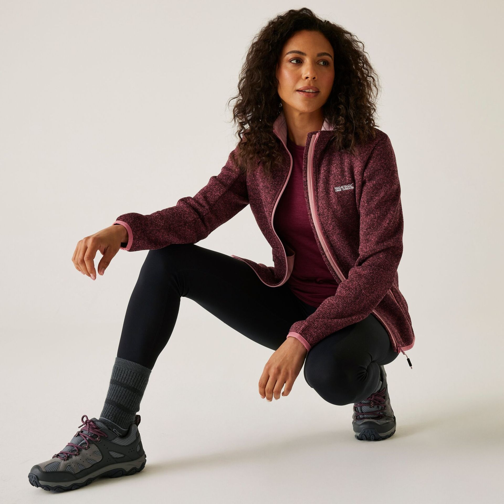 Regatta Polar damski rozsuwany Newhill Różowy, Rozmiar: 52