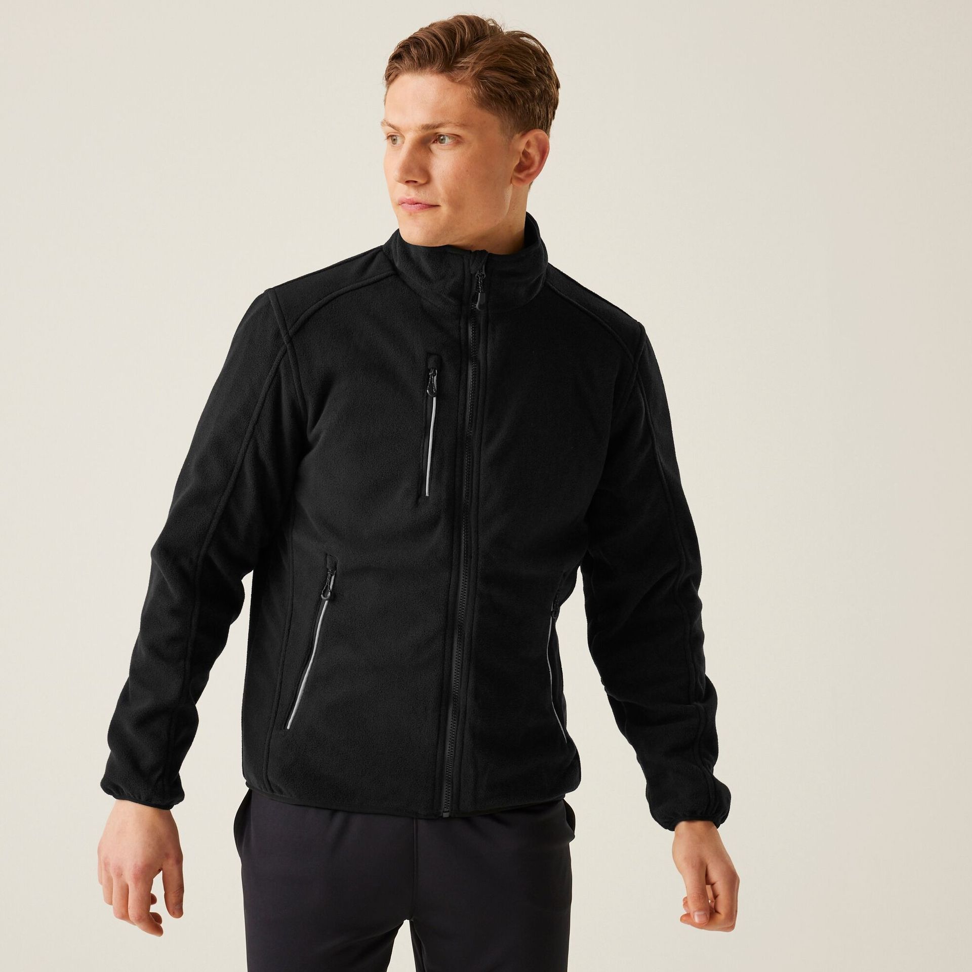 Regatta Professional Męska bluza z suwakiem Omicron III Czarny, Rozmiar: 3XL
