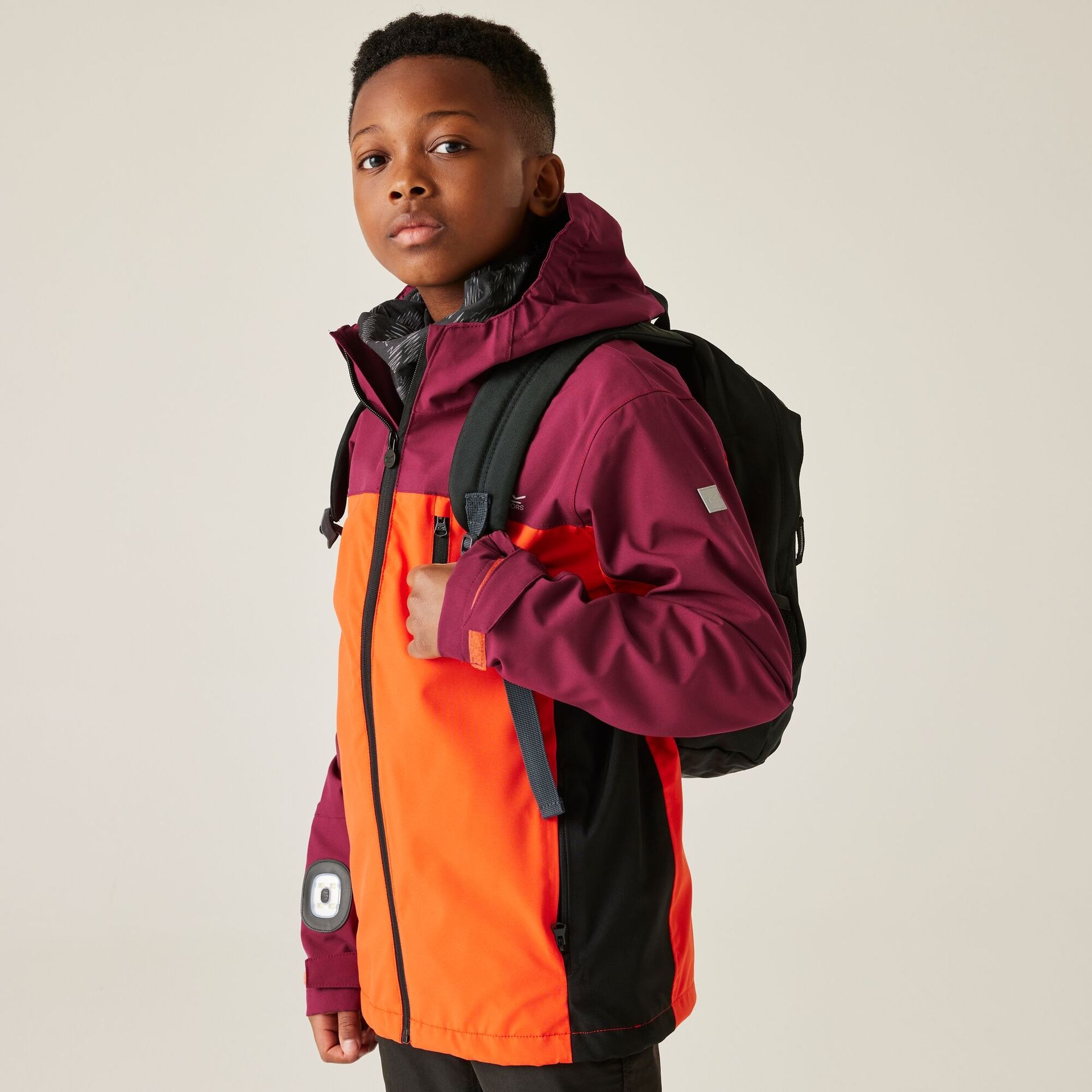 Regatta Kurtka zimowa chłopięca 3 w 1 z latarką LED Trekktain II Pomarańczowy, Rozmiar: 164 cm