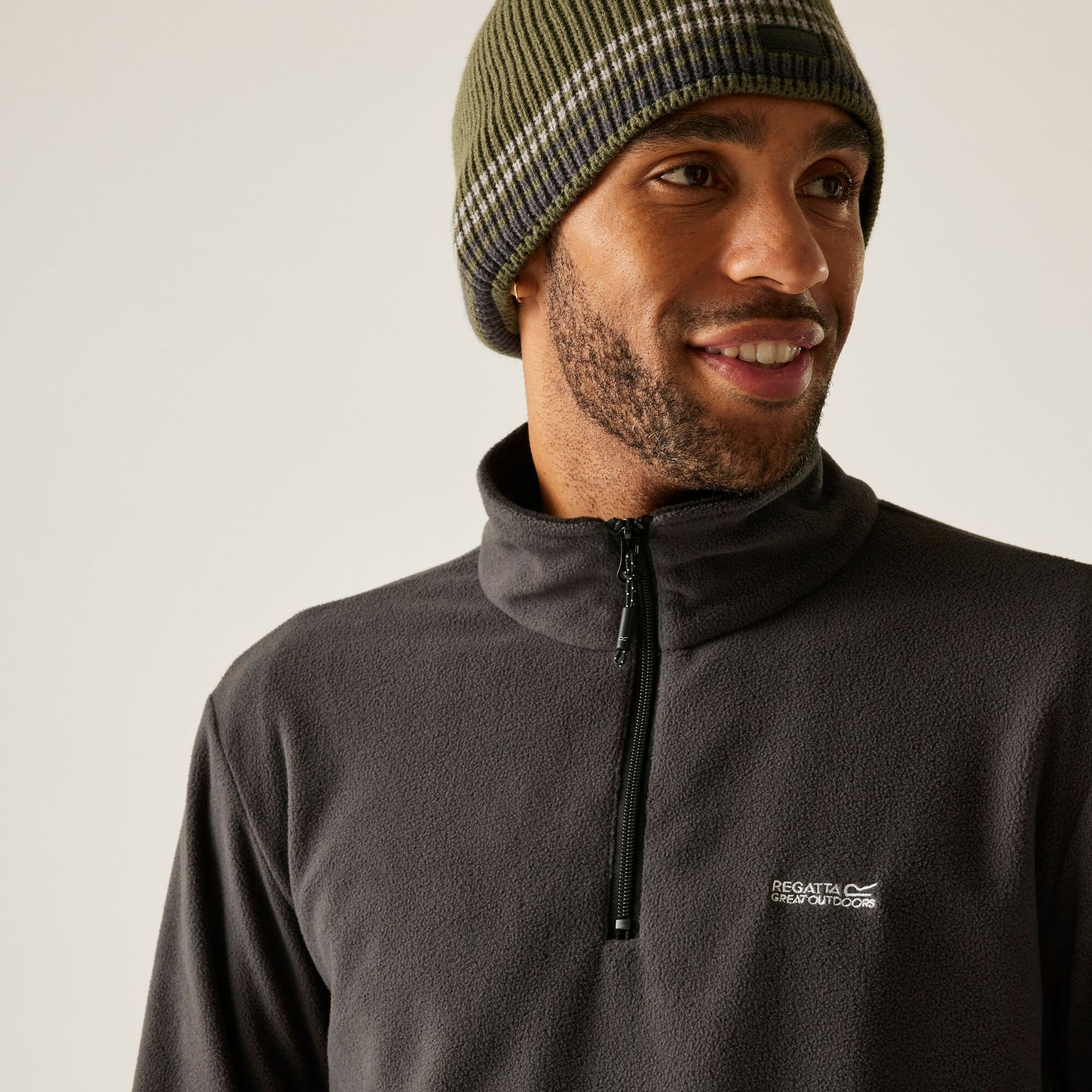 Regatta Polar męski z suwakiem 1/2 Thompson Ciemnoszary, Rozmiar: 5XL